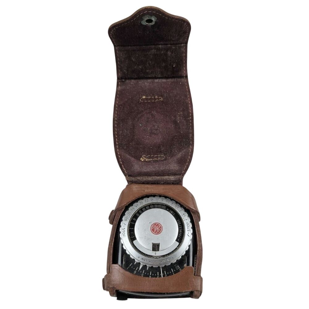 Vintage GE Light Meter Exposure Meter w/ Leather Case Untested Camera